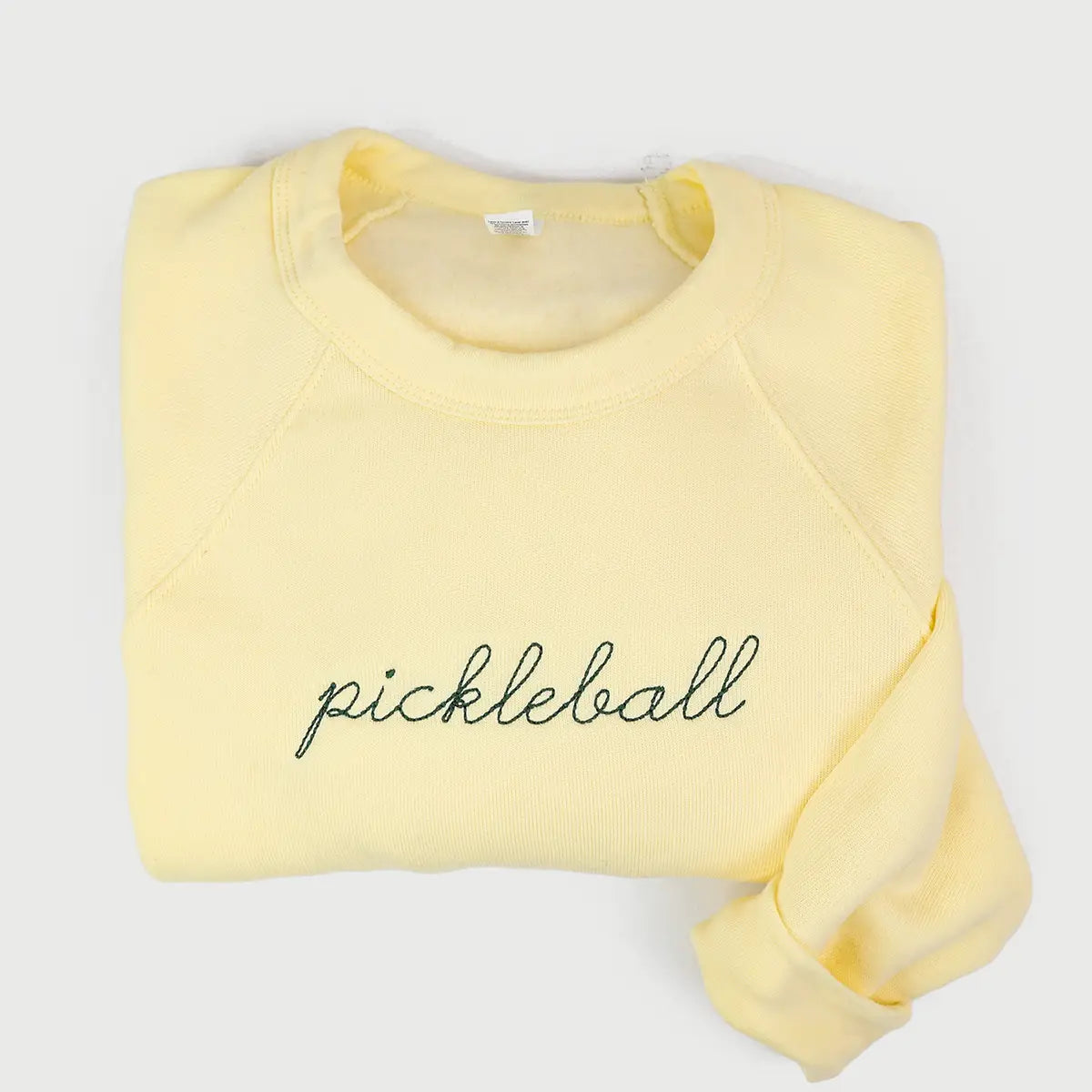 Pickleball Hand-Stitched Raglan Sweatshirt