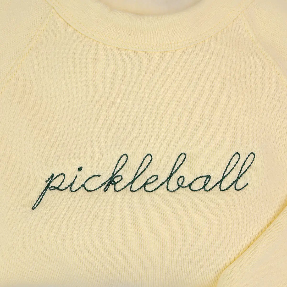 Pickleball Hand-Stitched Raglan Sweatshirt