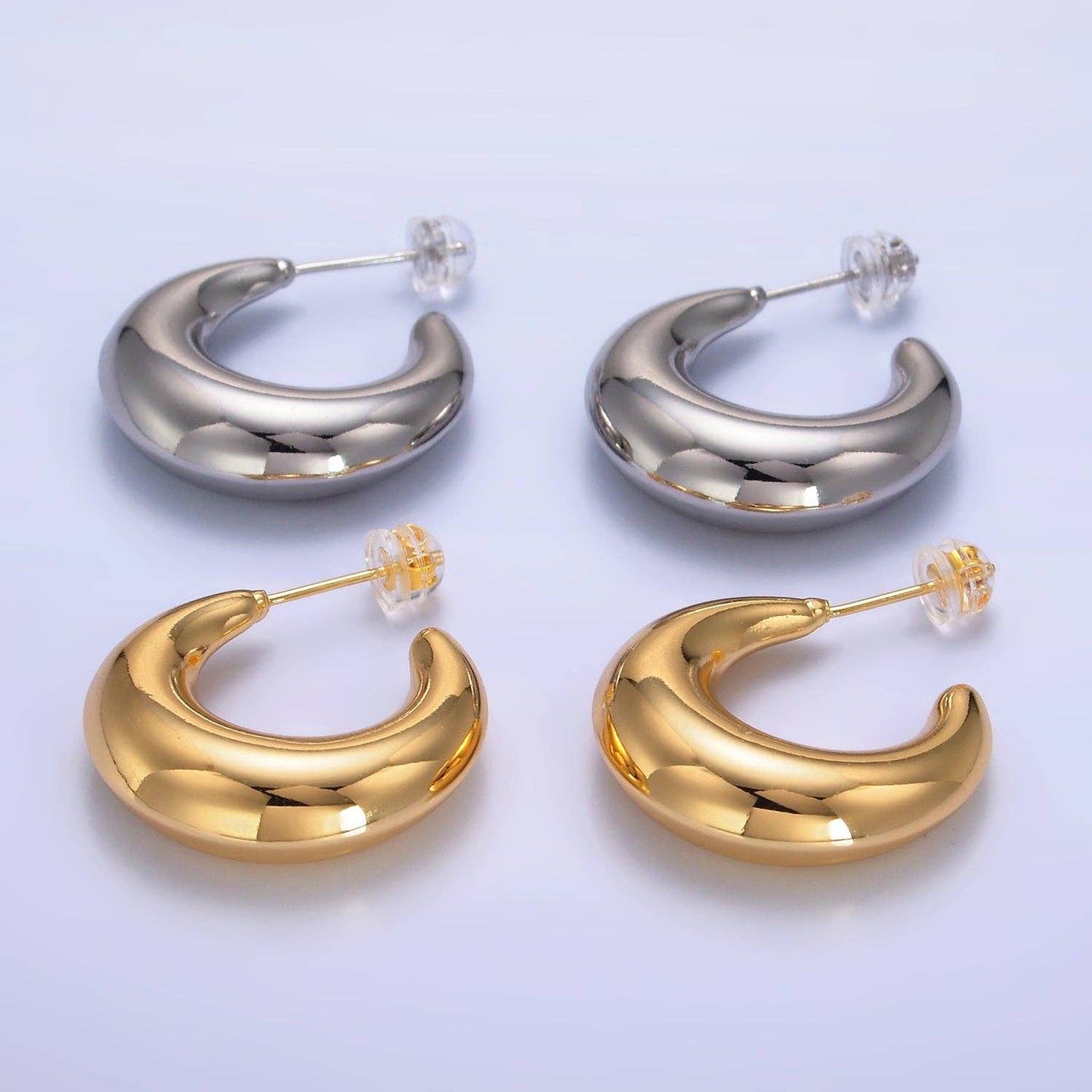 Gold Chunky Gold Minimalist Hoops Earring