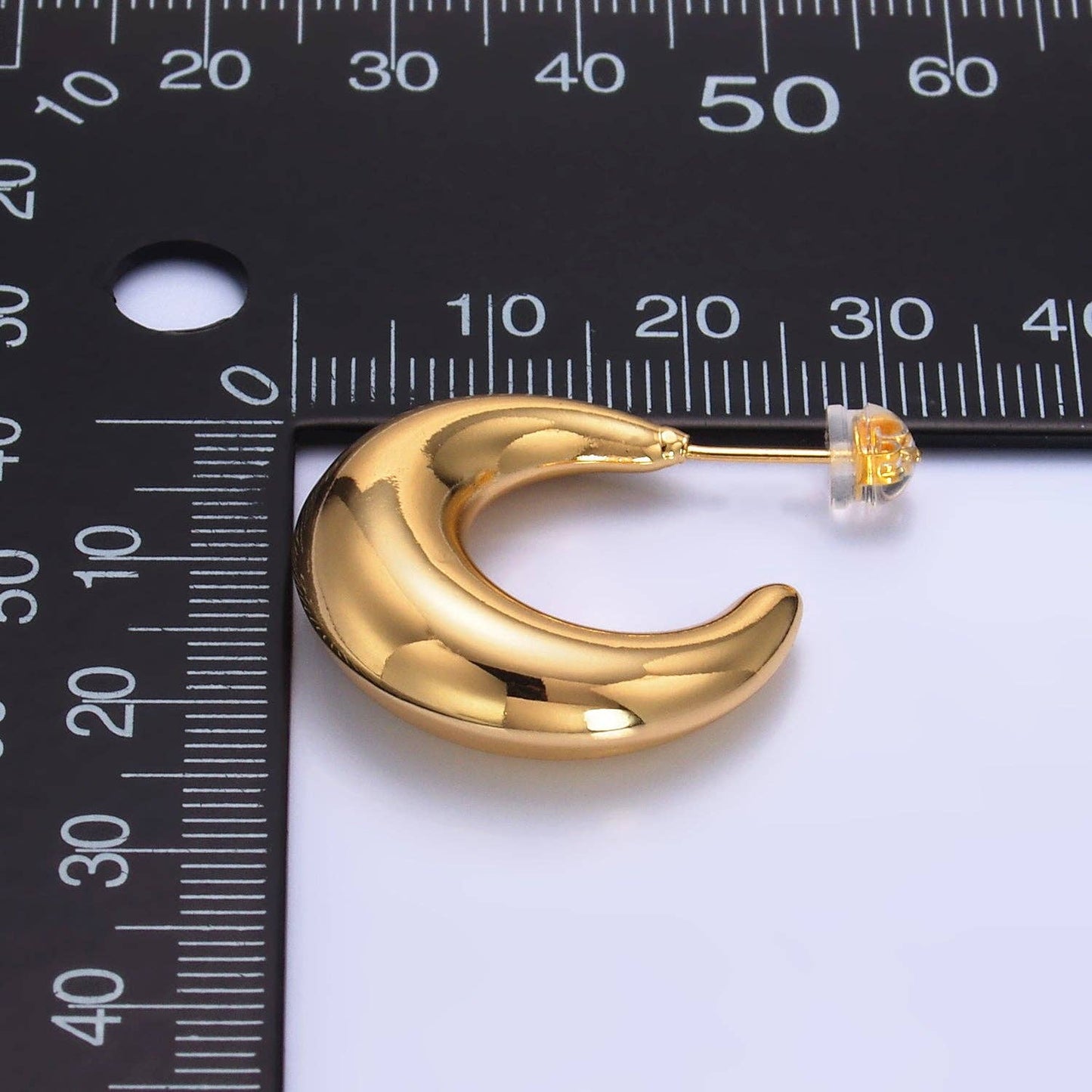 Gold Chunky Gold Minimalist Hoops Earring
