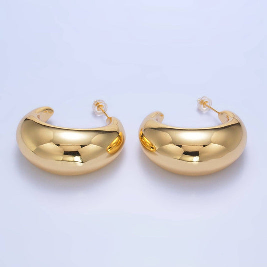 Gold Classic Gold Hammered Posts Earring