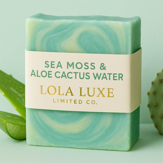 Sea Moss & Aloe Cactus Water Soap – Ultra-Hydrating Handmade Bar For Cooling & Soothing Skin